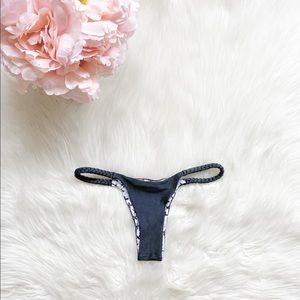 Moana Bikini Black Ribbed Bottoms